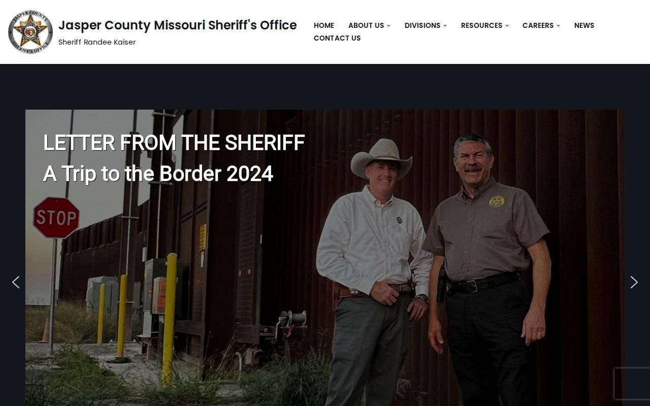 Jasper County Sheriff’s Office official homepage for warrant and tip routing